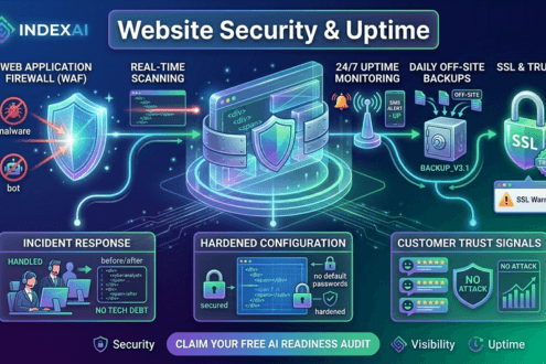 Website security & uptime illustration